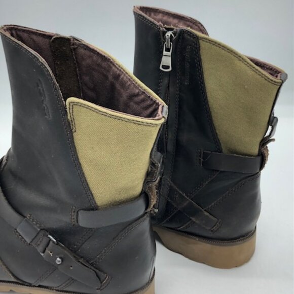 Teva Brown Leather Ankle Boots – Size 9 - Brown - Picture 4 of 8